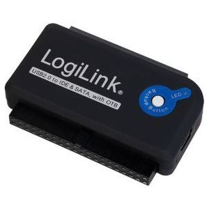 LogiLink USB 2.0 naar 2.5 + 3.5 Zoll IDE + SATA HDD OTB Adapter