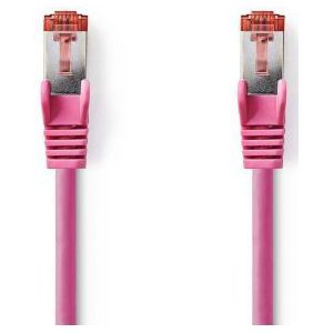 CAT6 S/FTP-Netwerkkabel | RJ45 Male - RJ45 Male | 15 m | Roze