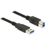 DeLOCK 85065 0.5m USB A USB B Zwart USB-kabel