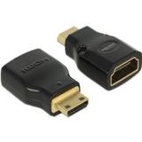 DeLOCK 65665 Mini-HDMI HDMI Zwart video kabel adapter