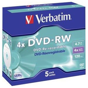 Verbatim DVD-RW 4X 5st. Jewelcase