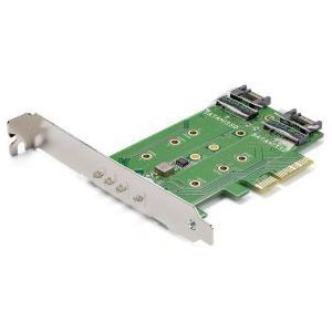 StarTech.com 3-poorts M.2 SSD (NGFF) adapter kaart- 1 x PCIe (NVMe) M.2, 2 x SATA III M.2 PCIe 3.0