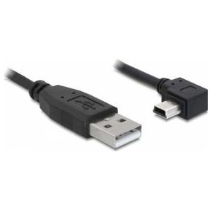 Delock 82682 Kabel USB-A male > USB mini-B male haaks 90° links