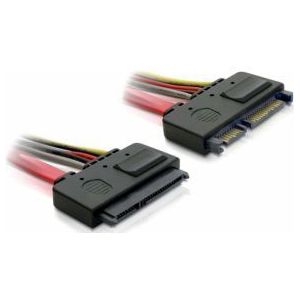 DeLOCK 84361 verleng kabel SATA 6 Gb/s 22 pin plug > SATA 22 pin receptacle (5 V + 12 V) 50 cm