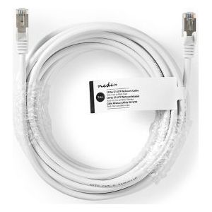 CAT6a-Kabel | SF/UTP | RJ45 Male | RJ45 Male | 7.50 m | Rond | PVC | Wit | Label