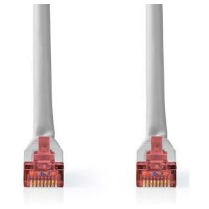 CAT6-kabel | RJ45 Male | RJ45 Male | SF/UTP | 2.00 m | Rond | PVC | Grijs | Label
