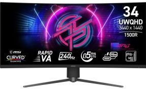MSI - MPG 346Cqrf X24 - Gaming-monitor - 34 Inch - Ultrawide QHD - Zwart