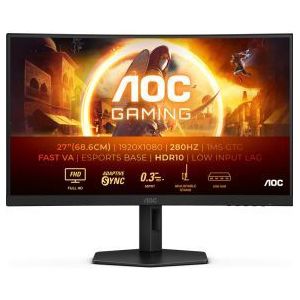 AOC C27G4ZXU - Full HD Curved Monitor - Speakers - USB-Hub - Ergonomisch - 280hz - 0.3ms - 27 inch