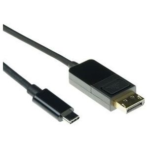 ACT USB Type C naar DisplayPort male conversie kabel 4K/60Hz, 2 meter
