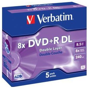 Verbatim DVD+R DL 8X 5st. Jewelcase
