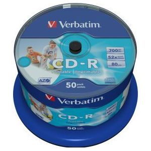 Verbatim CD-R 52x 50st. Cakebox Printable
