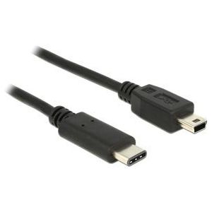 Delock 83335 Kabel USB Type-C 2.0 male > USB 2.0 Type Mini-B male 0,5 m zwart