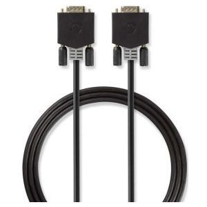 VGA-kabel | VGA male - VGA male | 5,0 m | Antraciet