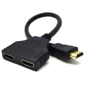 Gembird DSP-2PH4-04 HDMI 2 x HDMI Zwart HDMI kabel