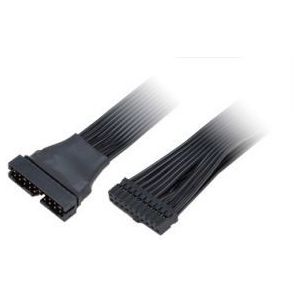 Akasa USB 3.0 19-pin internal extension cable with low-profile connector Zwart