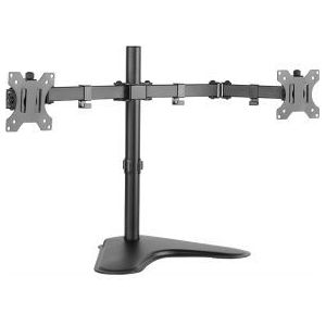 LogiLink BP0045 32'' Doorvoer Zwart, Roestvrijstaal flat panel bureau steun / monitorarm
