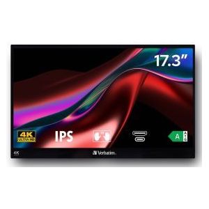 Verbatim PMT-17-4K 17.3  4K Ultra HD Touchscreen Portable IPS Monitor