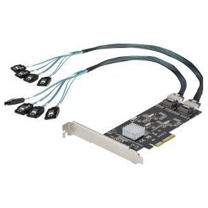 StarTech.com 8 Port SATA PCIe Kaart, PCI Express 6Gbps SATA Uitbreidingkaart met 4 Host Controllers,