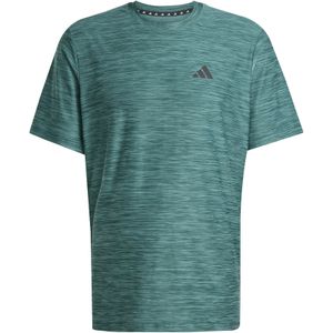 adidas - Train Essentials Stretch - T-shirt - Donkergroen - Korte Mouwen - Polyester