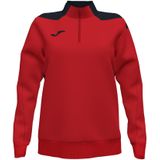 Sweat - T-Shirt - Zwart - Polyester - Halve Rits met Biezen