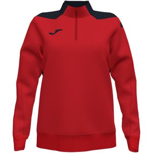 Sweat - T-Shirt - Zwart - Polyester - Halve Rits met Biezen