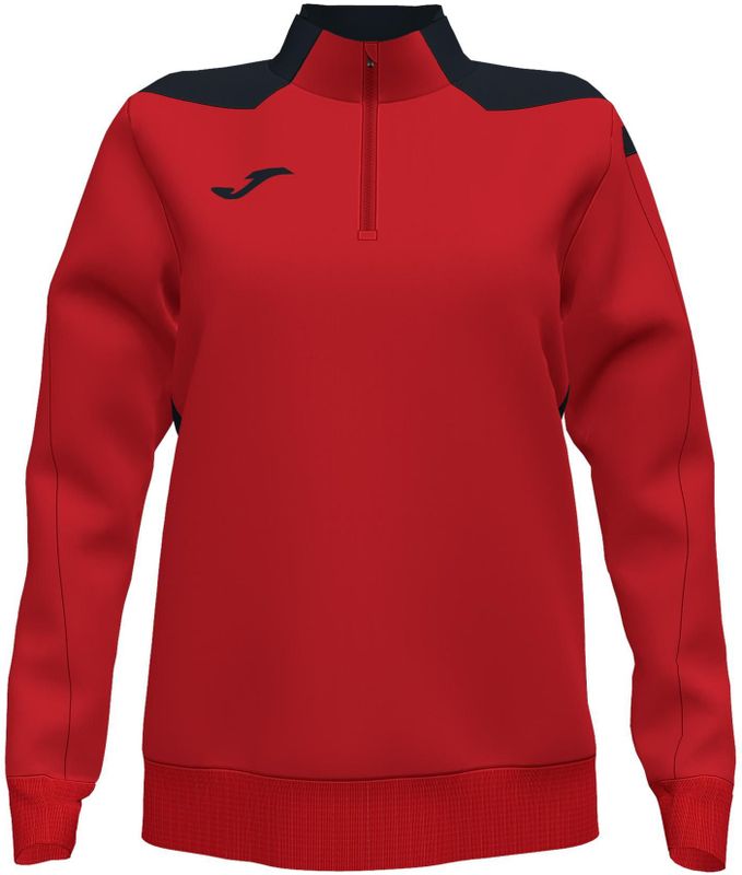 Sweat - T-Shirt - Zwart - Polyester - Halve Rits met Biezen