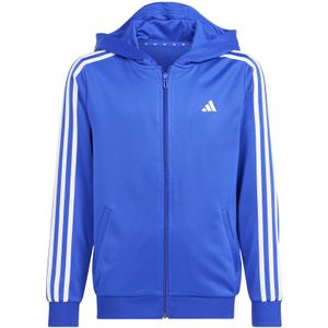 Adidas Train Essentials 3 Stripes Sweatshirt Met Rits Blauw Jongen