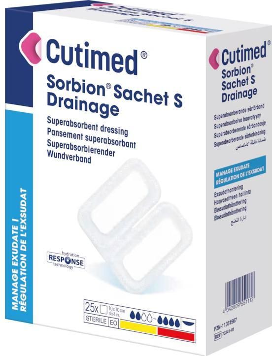 Cutimed - Sorbion Drainage - Hechtbandage - Superabsorberend - Steriel - 10 stuks