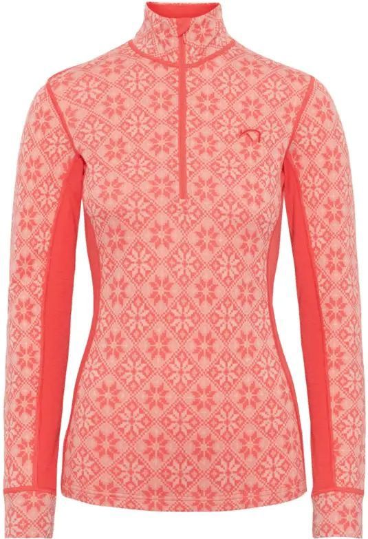 Kari Traa - Rose - Dames Longsleeve Ondershirt - 1/4 Zip - Merinowol