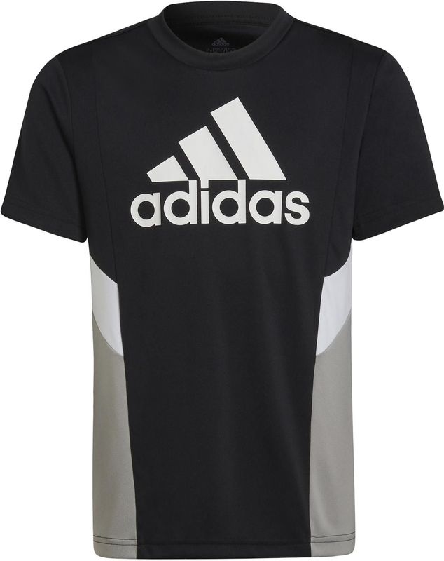 adidas - D2m Big Logo - T-shirt - Junior - AEROREADY - Gerecycled Materiaal