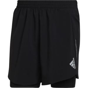 adidas - Designed 4 Running - Sportshorts - Zwart - 2in1