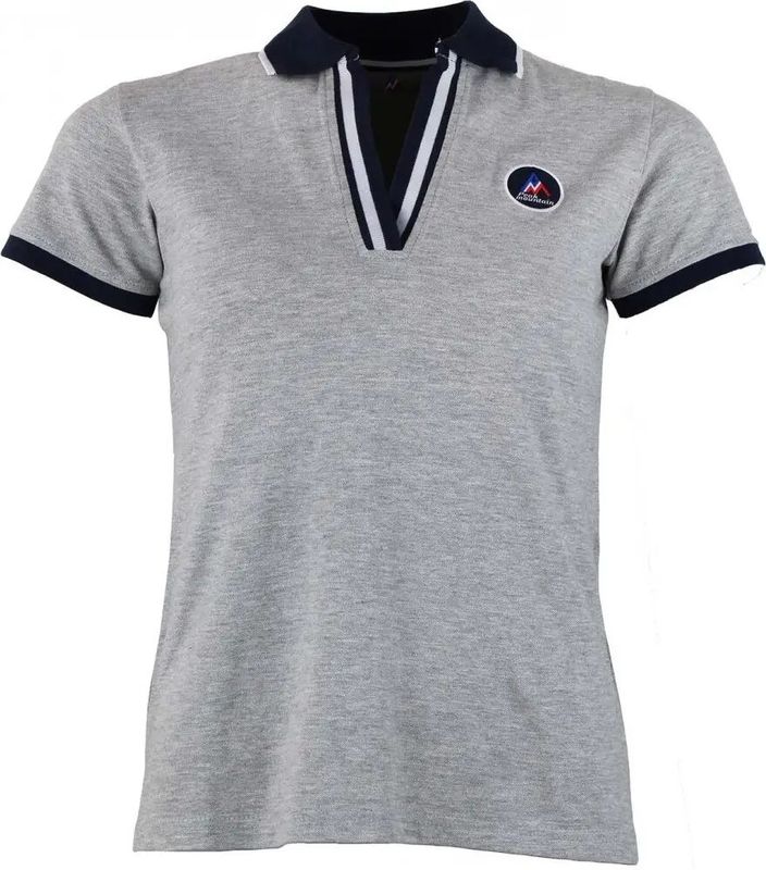 Peak Mountain - Damespolo - Asfalte - V-hals - Korte Mouwen