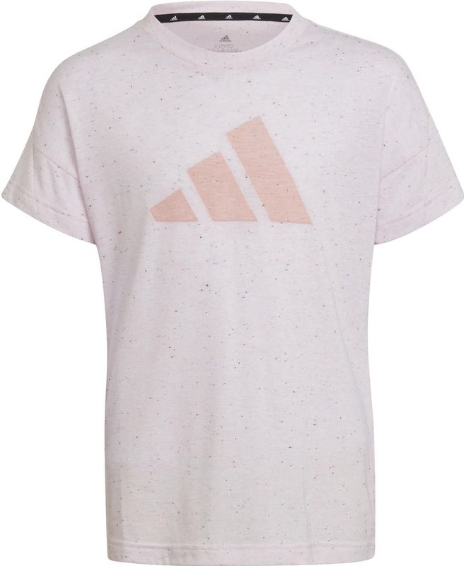 adidas - Future Icons 3-Stripes - T-shirt - Zwart - Loose Cotton