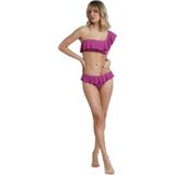 Admas - Asymmetrische 2-delige Bikini - Zwart - Met Ruffles