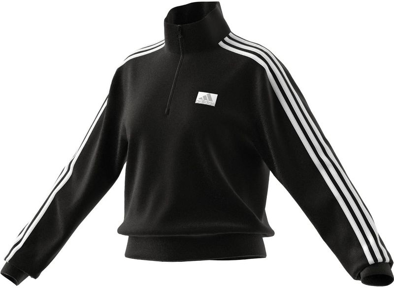 adidas - Essentials 3-Stripes - Sweatshirt - 1/4 Rits - Vrouw