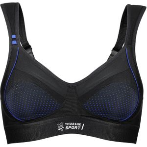 Thuasne - Top Strap Original - Sport BH - Zwart/Nachtblauw - 62% Polyamide, 13% Elastane, 25% Polyester