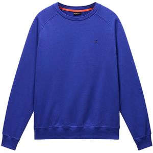 Napapijri - B-Nedles Crew - Trui - Blauw - Relaxed Fit - 100% Katoen