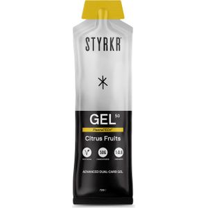 Styrkr - Gel50 - Citrus Gel - 50g - Sportgel - Veganistisch - Glutenvrij