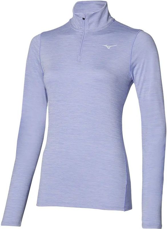 Mizuno - Impulse Core - Dames Sweatshirt - Hardloopshirt - Lange Mouwen - Halve Rits