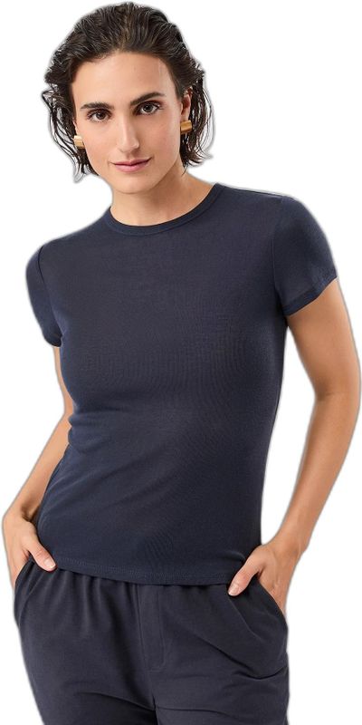 Wollen T-shirt - Mandala - Dames - Slim-fit - Korte Mouwen