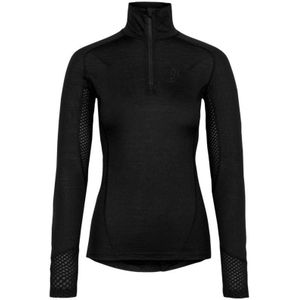 Johaug - Lithe Tech-Wool - Damesjack - Zwart - 1/2 Rits