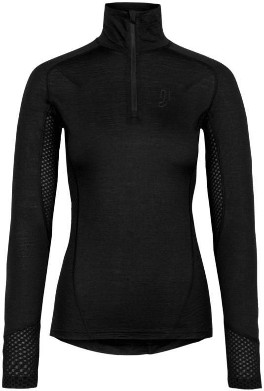 Johaug - Lithe Tech-Wool - Damesjack - Zwart - 1/2 Rits