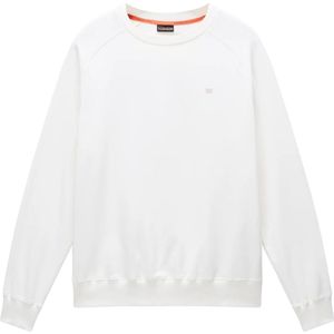 Napapijri - B-Nedles Crew - Trui - Wit - Relaxed Fit - 100% Katoen