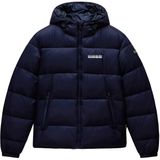 Donsjack - Donkerblauw - 100% Gerecycled Polyamide - Verstelbare Capuchon - Ritssluiting