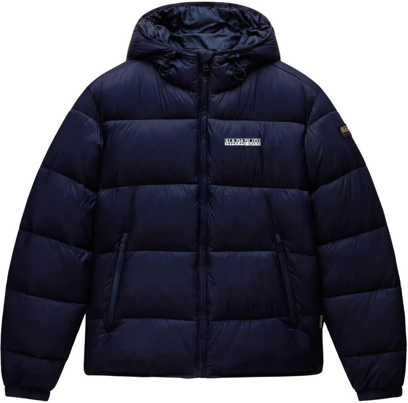 Donsjack - Donkerblauw - 100% Gerecycled Polyamide - Verstelbare Capuchon - Ritssluiting