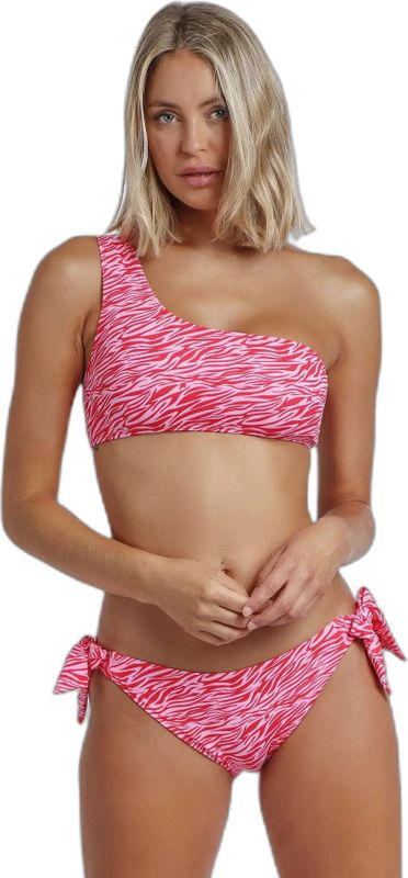 Admas - Asymmetrisch Zebra - Badpak - Rood