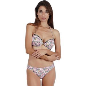 Admas - Push-up Bikini - Roze - 2-delig - Bloemenprint