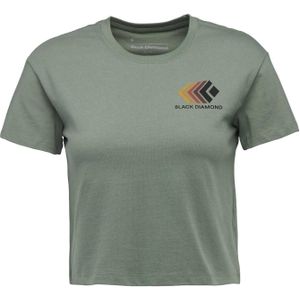 Black Diamond - Faded Crop S/S T-shirt - Groen - 100% Katoen