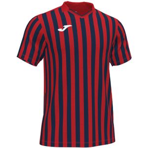 T-shirt - V-hals - Korte Mouwen - Tweekleurige Biezen - 100% Polyester