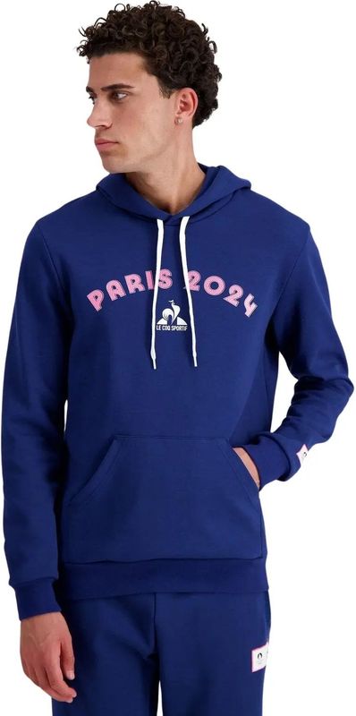 Le Coq Sportif - Graphic Paris 2024 - Hoodie - Zwart - Katoen